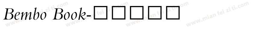 Bembo Book字体转换